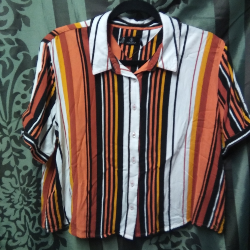 Women's volcom blouse size size 10